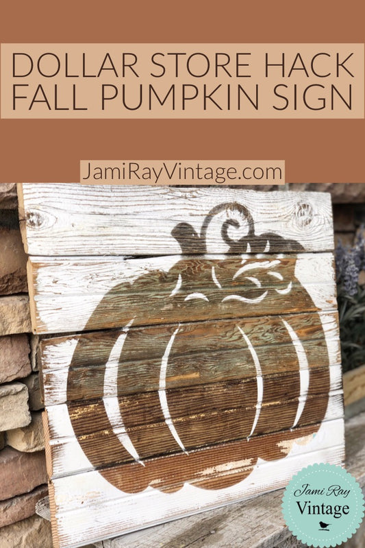 Dollar Store Fall Pumpkin Sign | YouTube Video