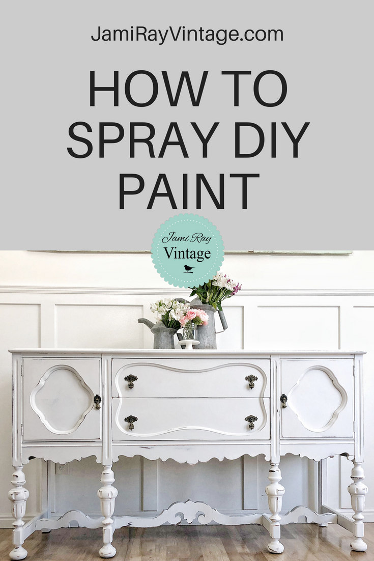 How To Spray DIY Paint | White Farmhouse Buffet Table | YouTube Video ...