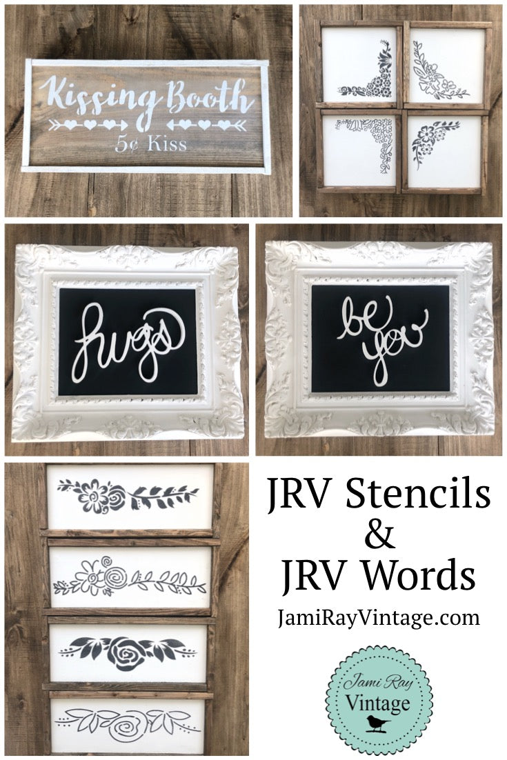 New JRV Stencils and JRV Word Cutouts Jami Ray Vintage
