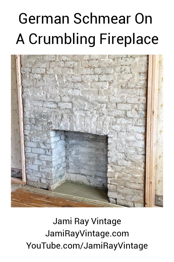 German Schmear On A Crumbling Fireplace Jami Ray Vintage
