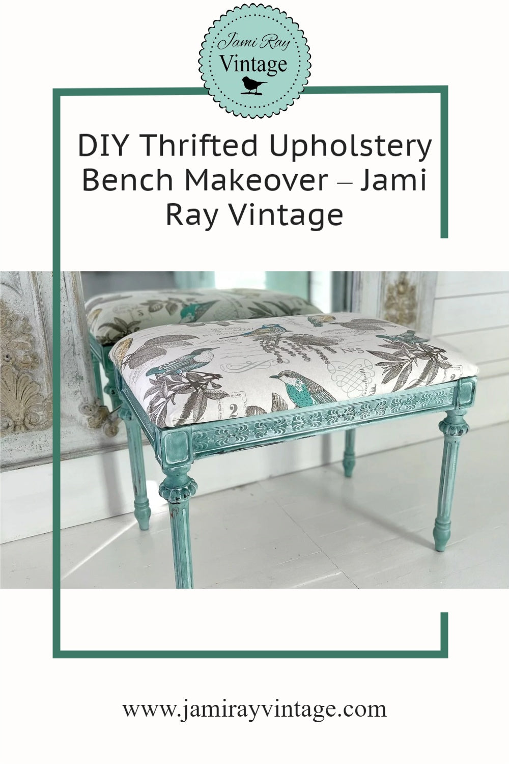 DIY Thrifted Upholstery Bench Makeover Jami Ray Vintage