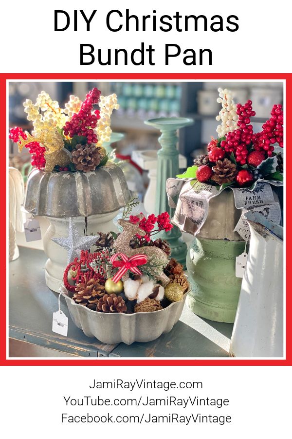 Thrifted Dollar Store Christmas Decor | Bundt Pan Centerpiece Jami Ray Vintage