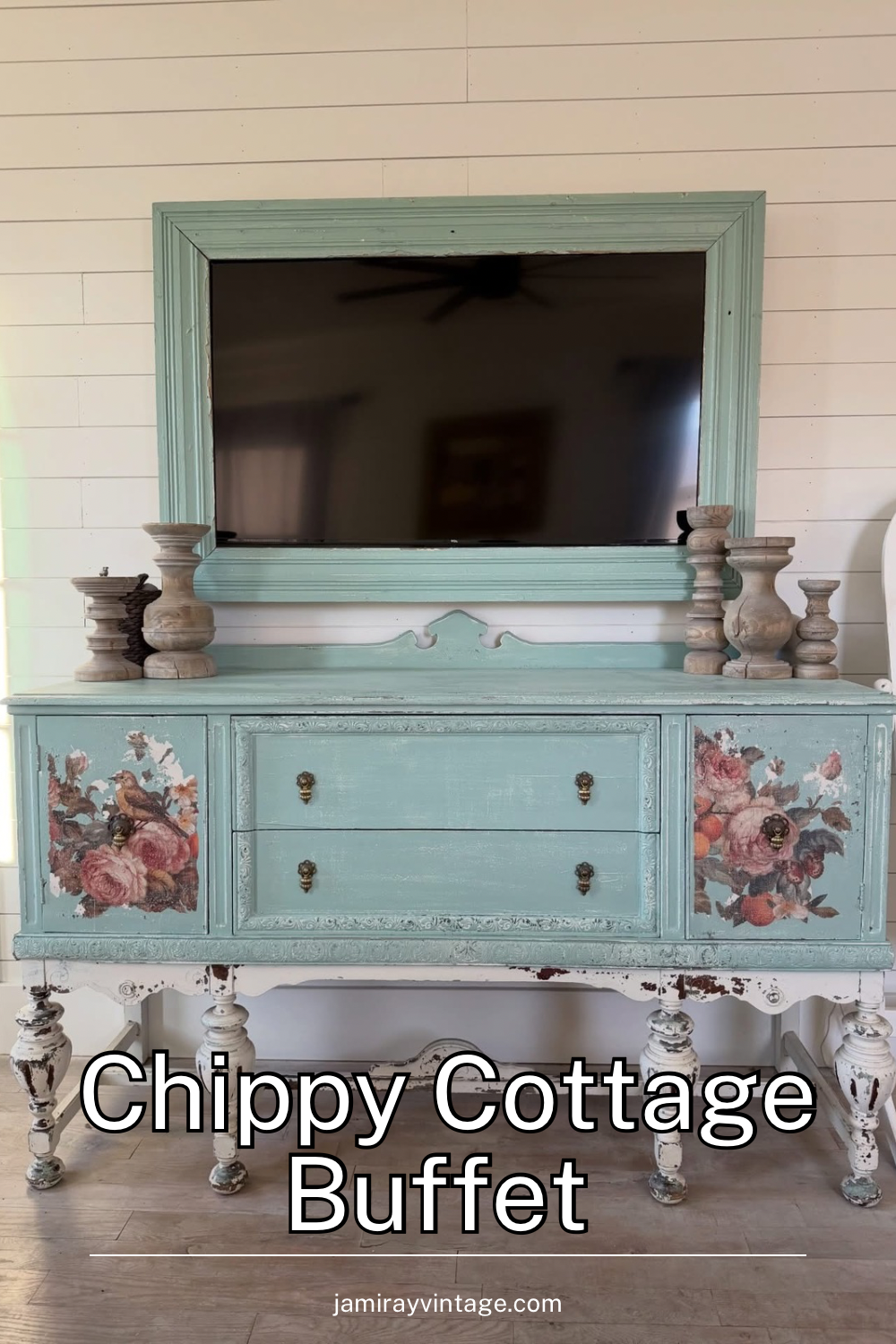 🌸 Vintage Floral Buffet Makeover (DIY Tutorial)