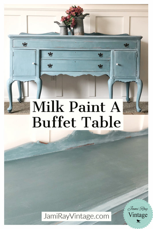 How To Milk Paint A Buffet Table | YouTube Video