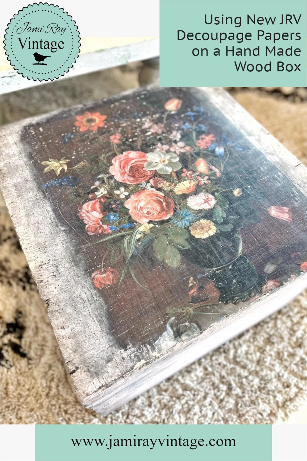 Using New JRV Decoupage Papers on a Hand Made Wood Box