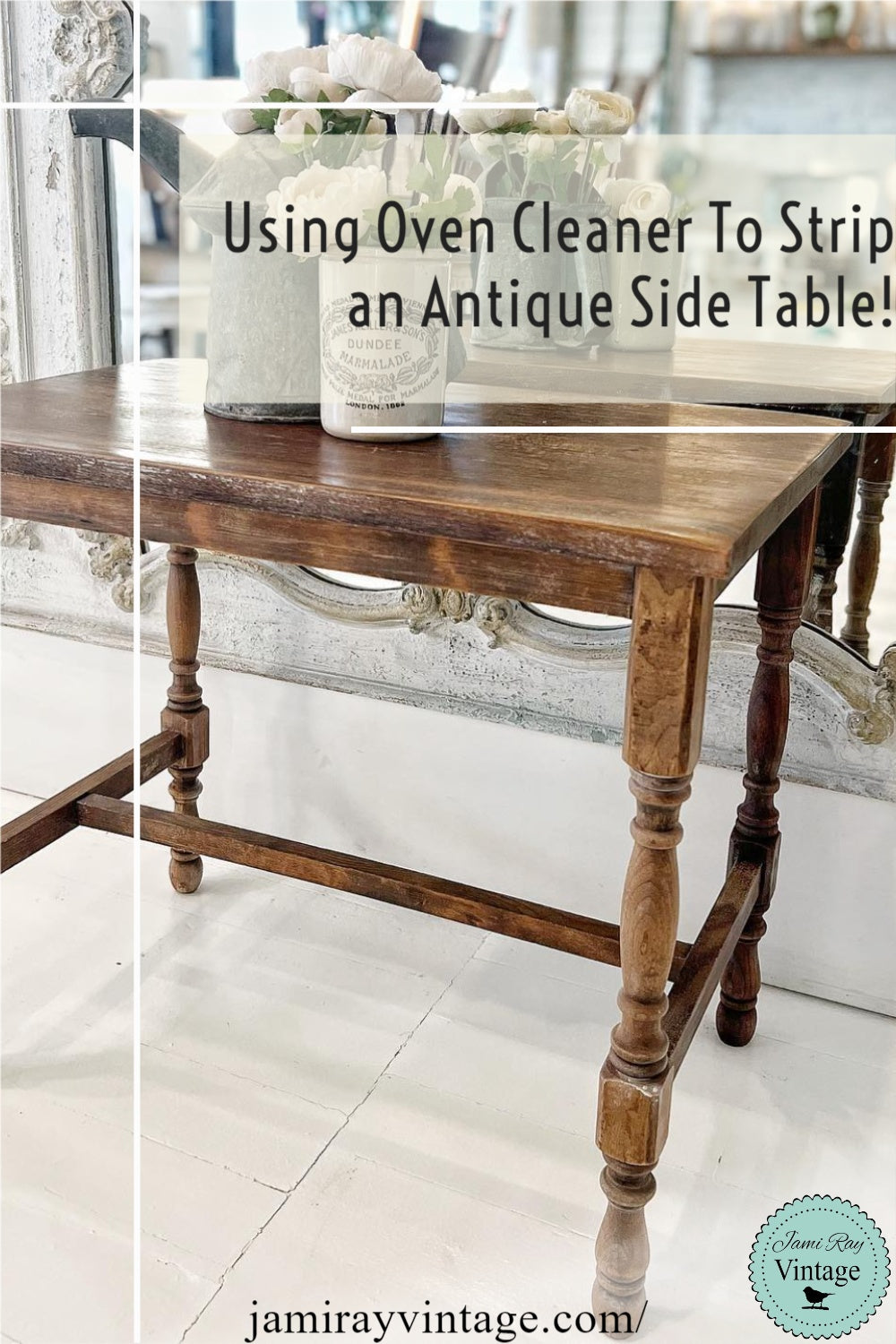 Using Oven Cleaner To Strip an Antique Side Table! Jami Ray Vintage