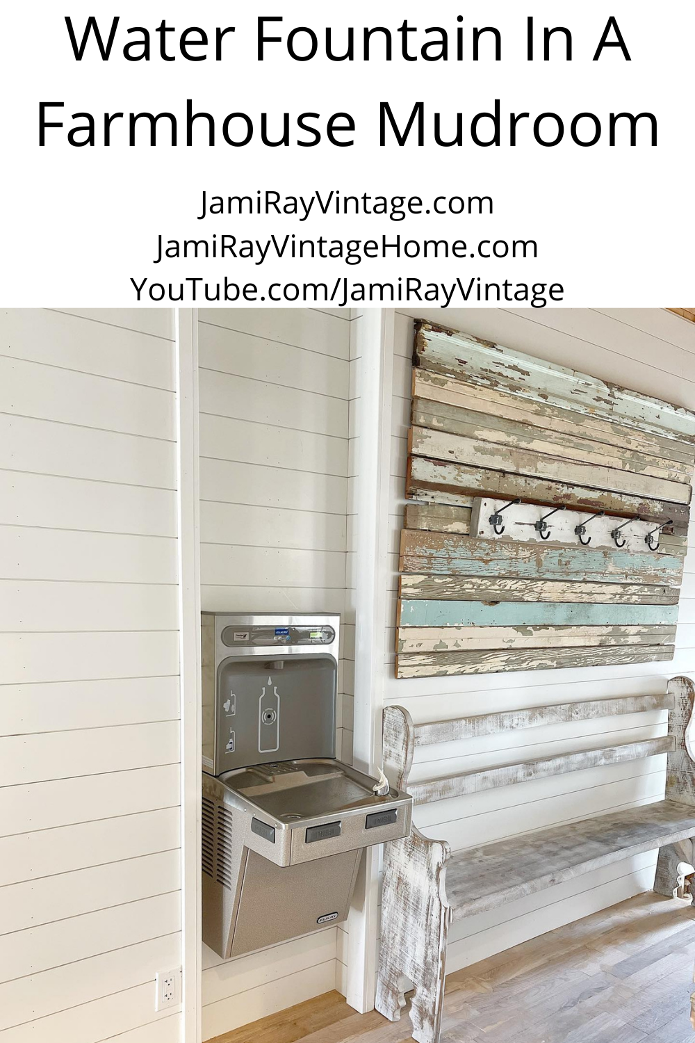 Elkay Drinking Fountain In The Farmhouse Mudroom! Jami Ray Vintage
