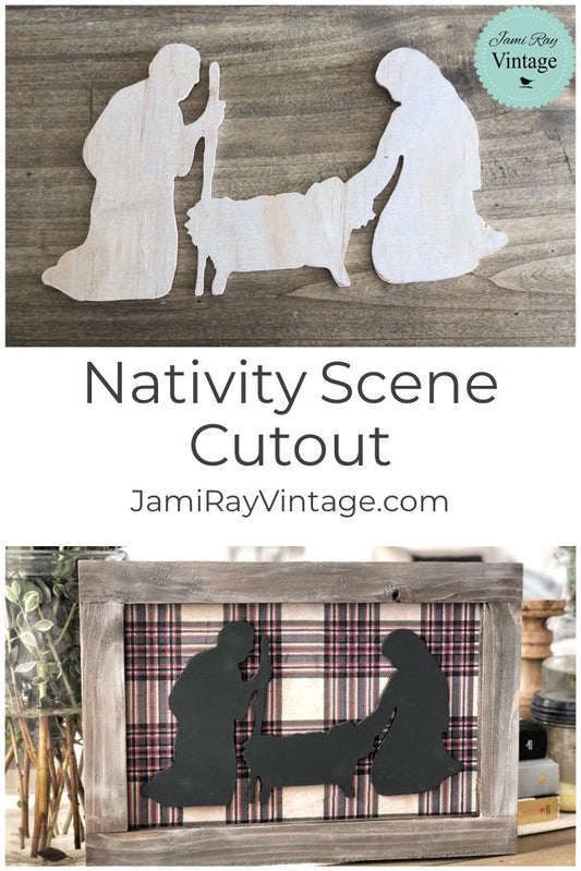 Nativity Wood Cutout