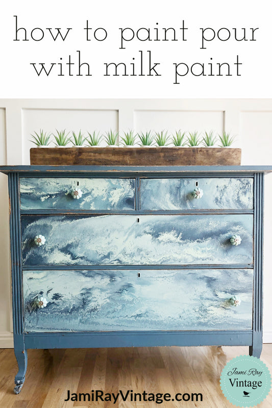 How To Paint Pour With Milk Paint | YouTube Video