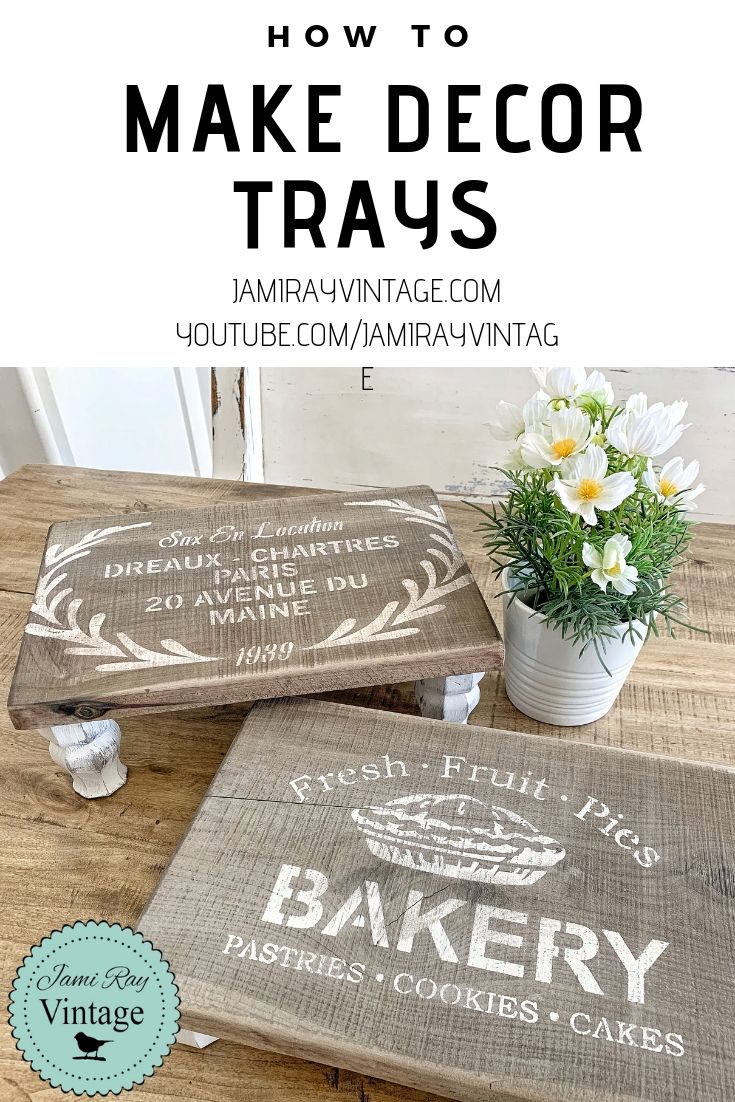 How To Stencil And Make Decor Trays Jami Ray Vintage