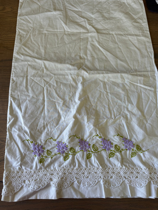 Vintage Envroidered Lace Pillowcase