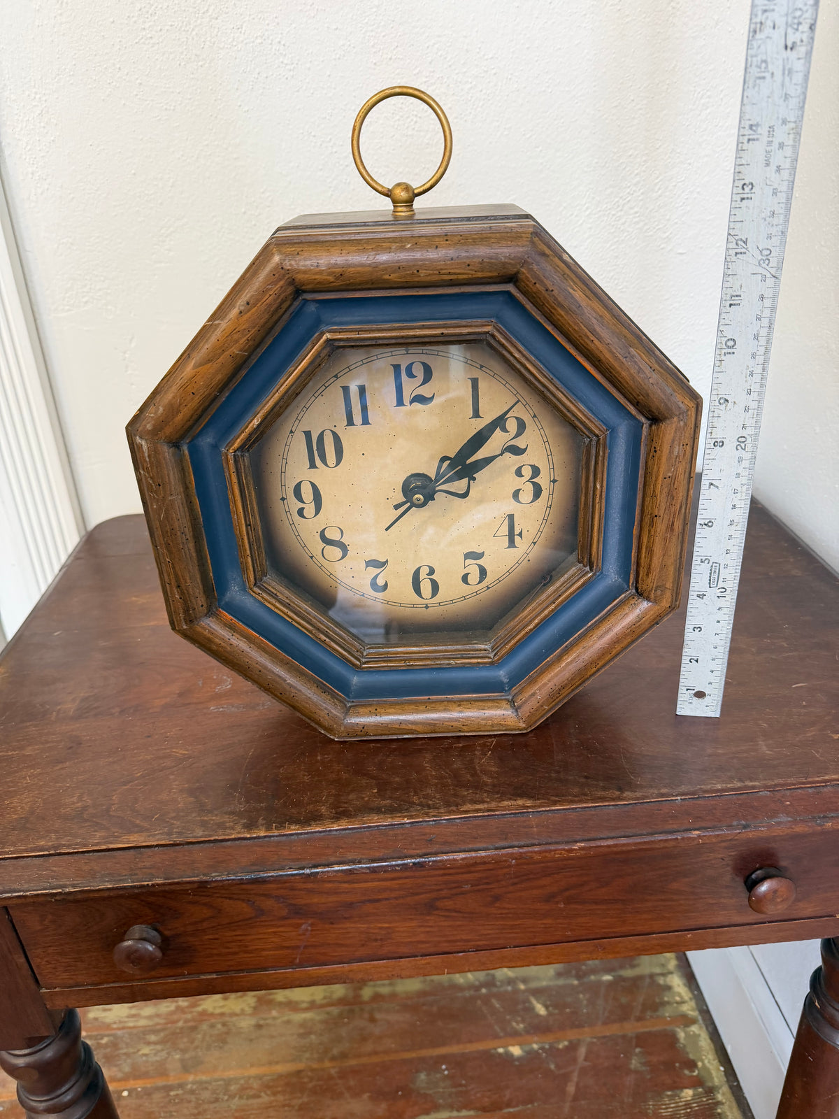 Vintage octagonal wooden wall clock will get makeover