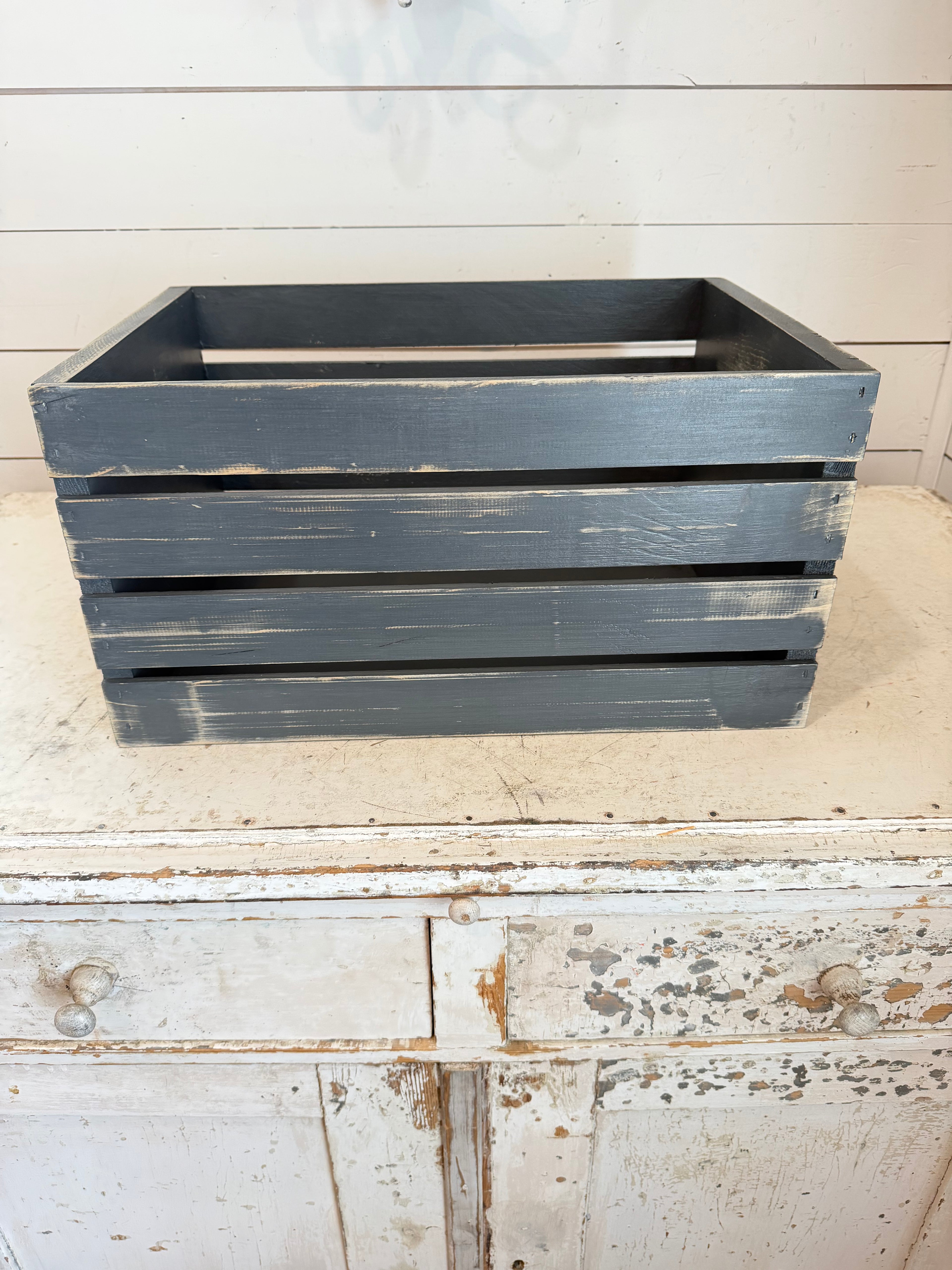 Painted and Stenciled Crate - Sold Individually, Chosen at random