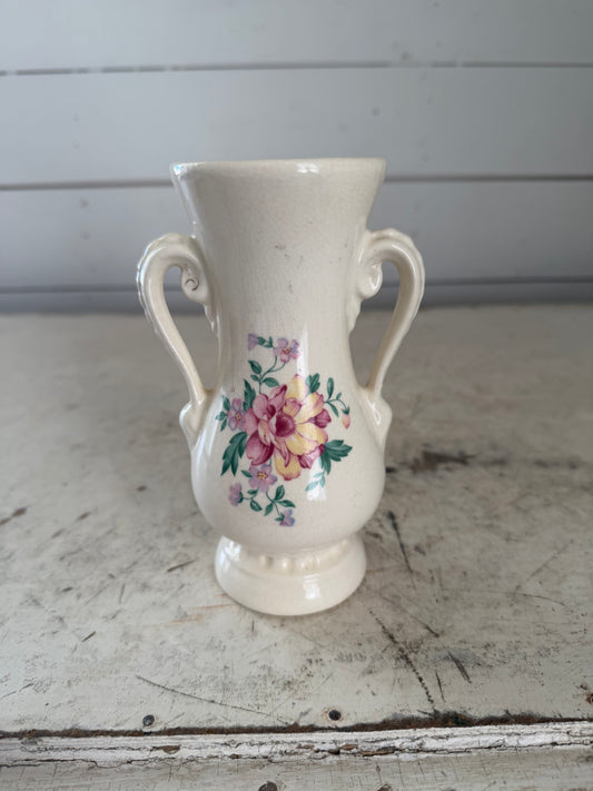 Royal Copley Ceramic Vase has crack