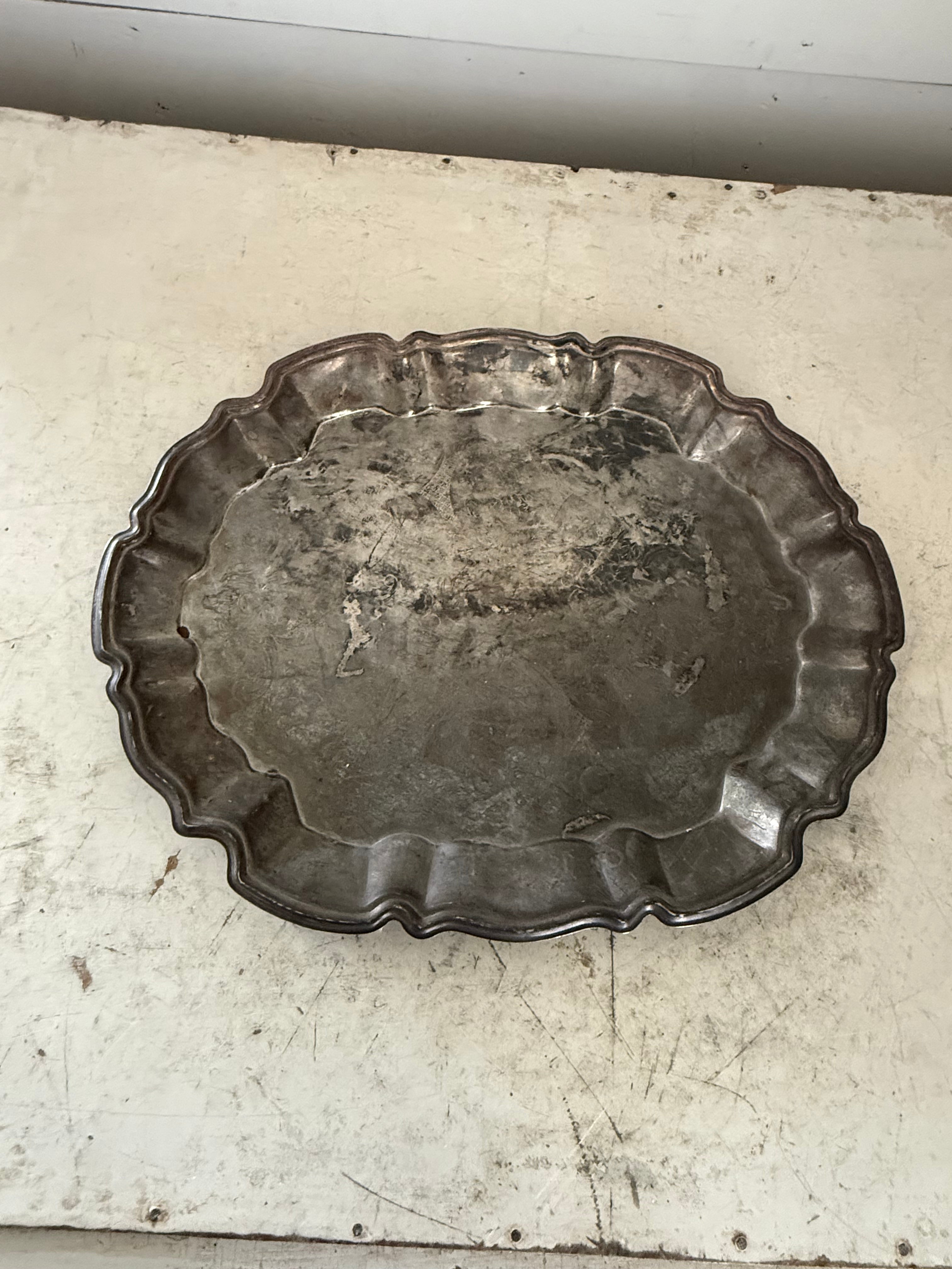 Vintage silver plate platter