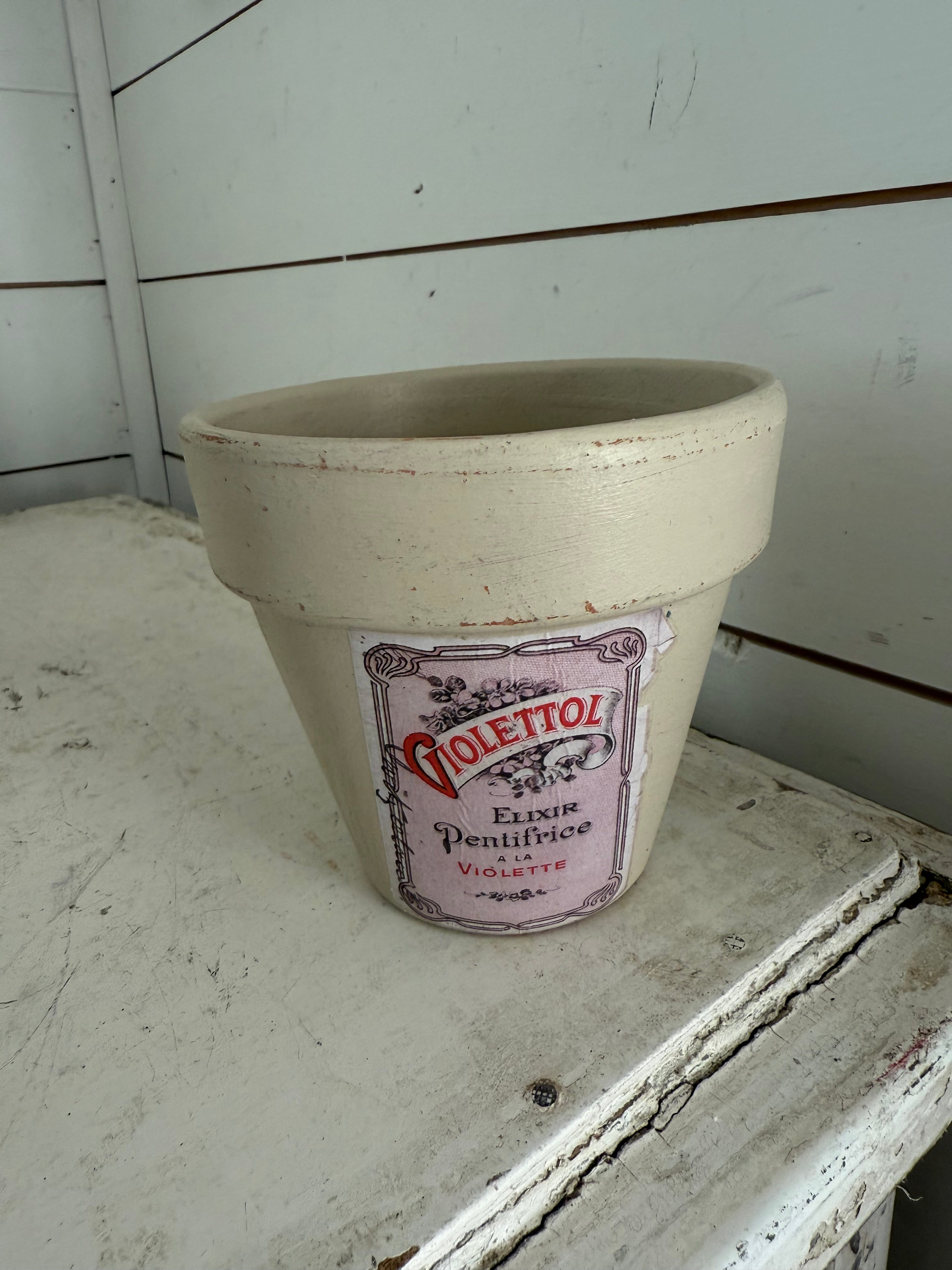 Terracotta Label Pot Sold Individually - Greenery not included