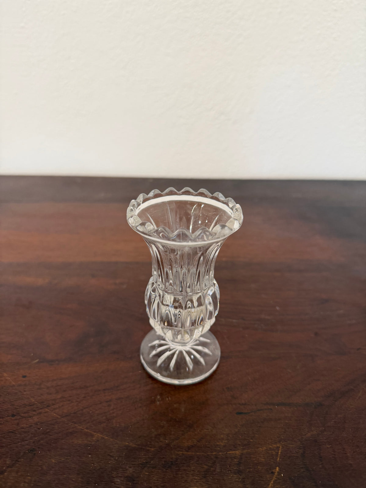 Vintage Clear Glass Vase