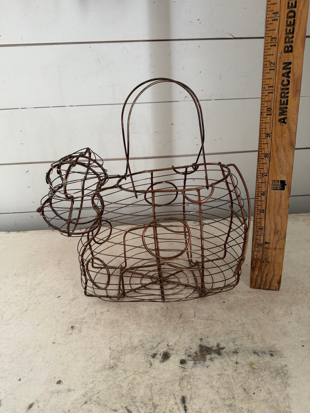 Copper Cow egg basket