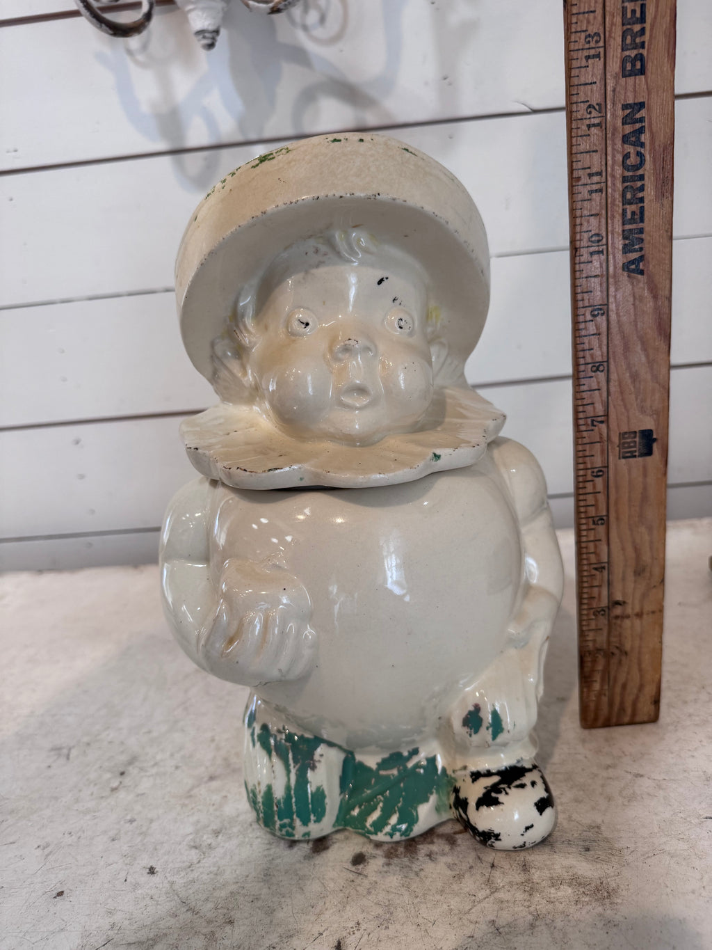 Vintage Ceramic Cookie Jar Boy as Clown