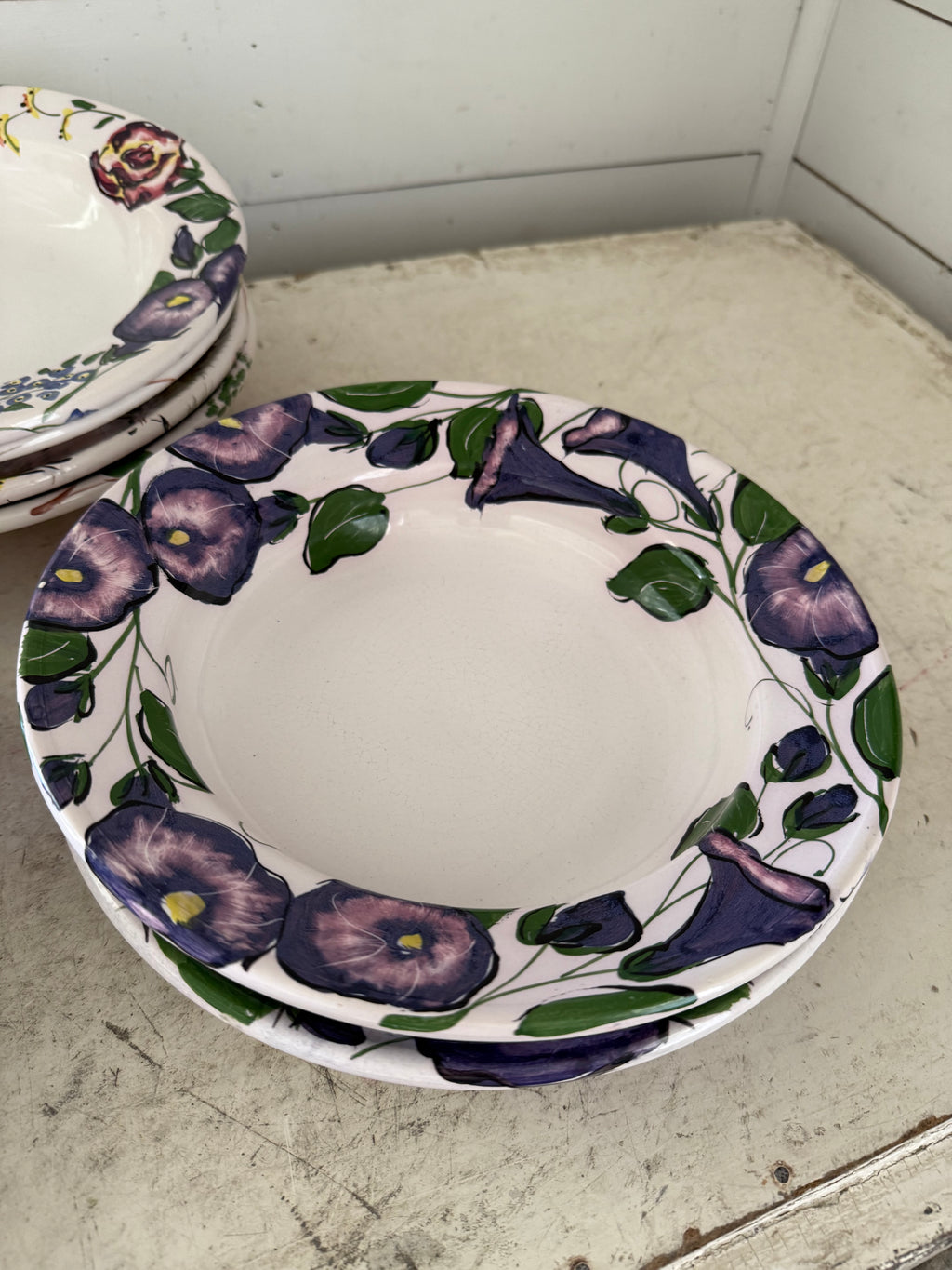 Hand Painted Studio Pottery Soup Bowl Sold individually - Signed by artist