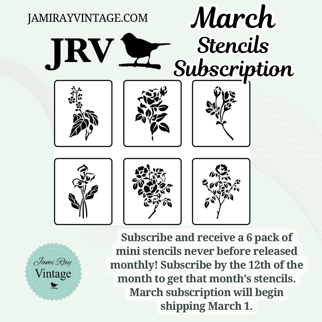 JRV Stencil Subscription | Sign Up by 3/12 To Get March’s Stencils