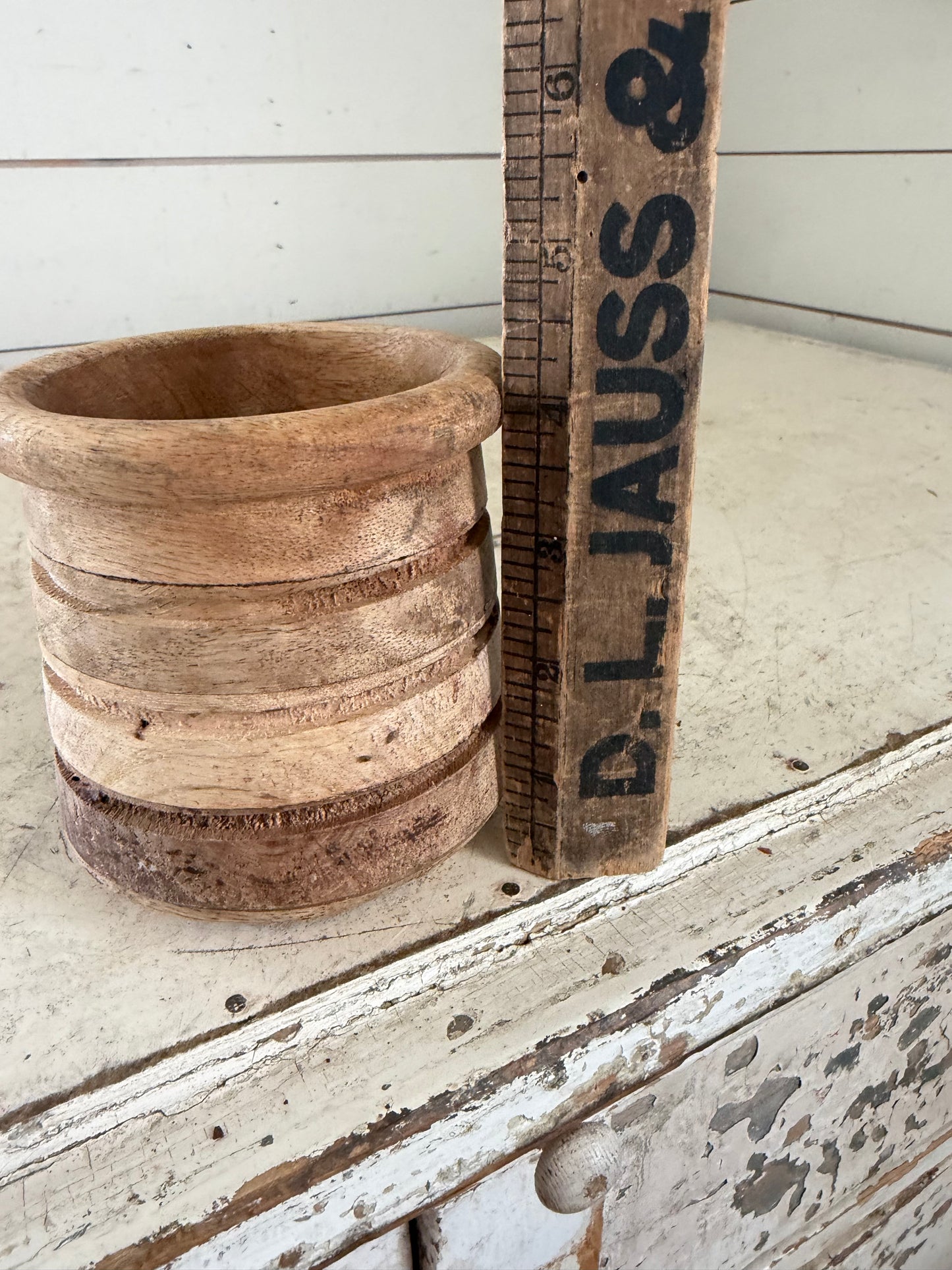 Turned Wood Vase container