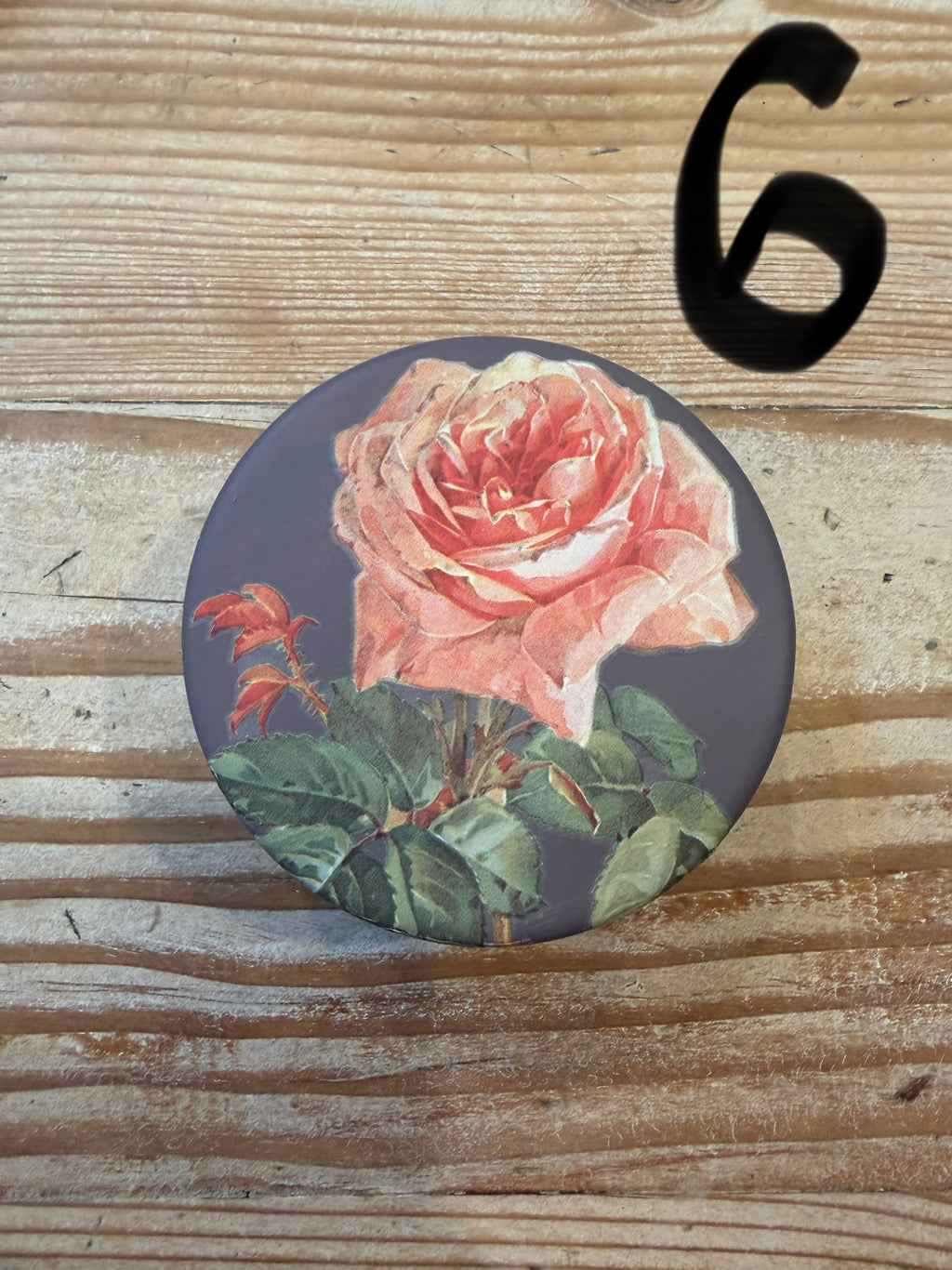 3” ceramic Trinket Dishes with IOD Floral Transfers - Sold Individually