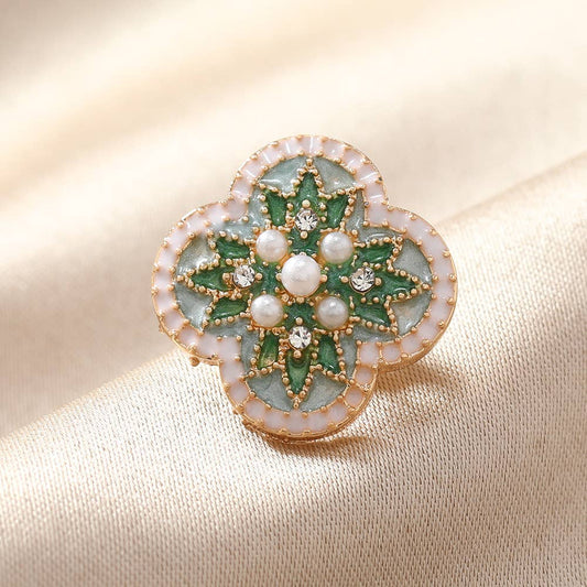 Elegant Small Flower Enamel Lapel Pin Badge