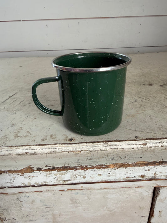 Green enamel Mug