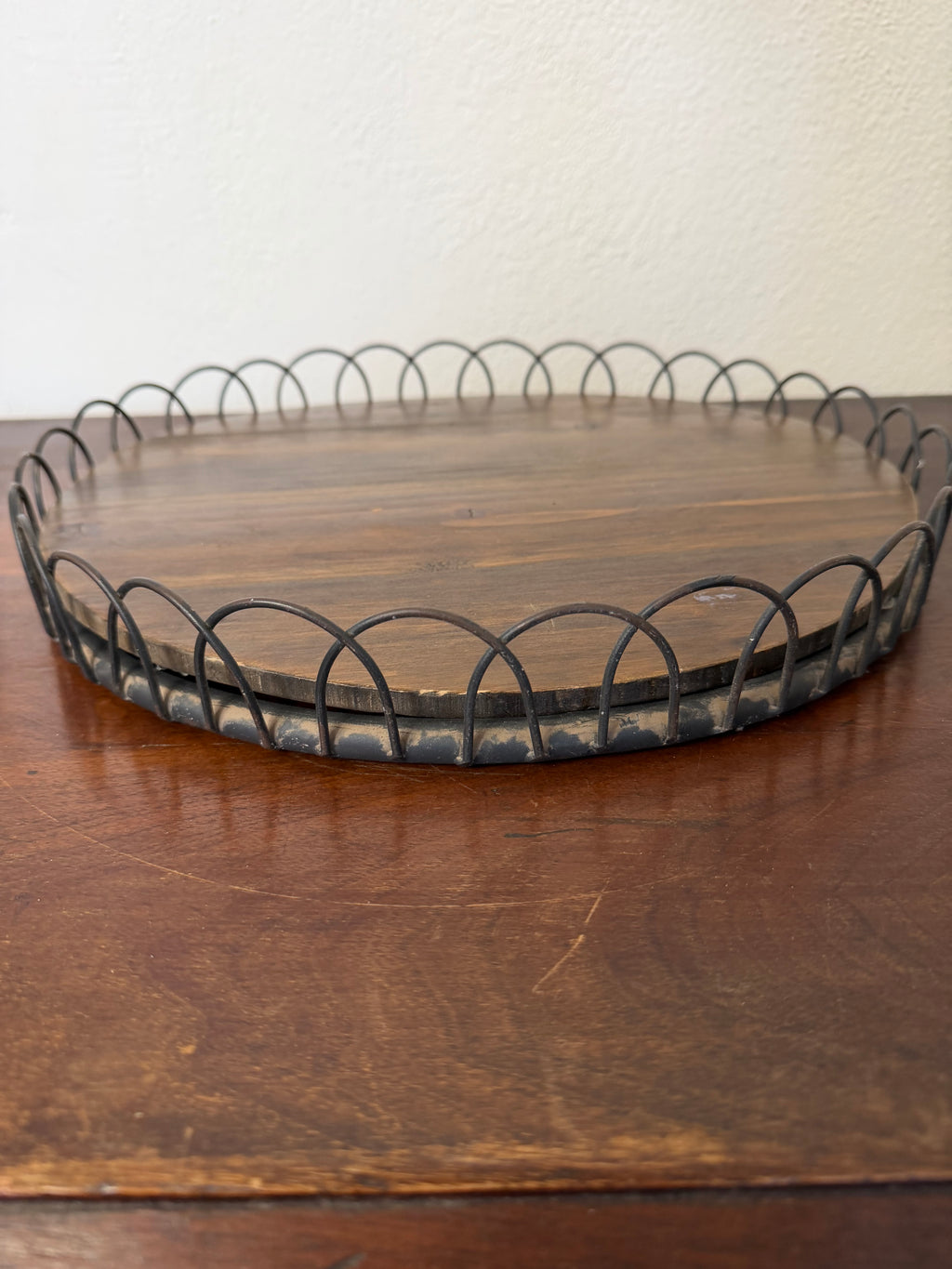 Scalloped wood and metal Trey will get makeover