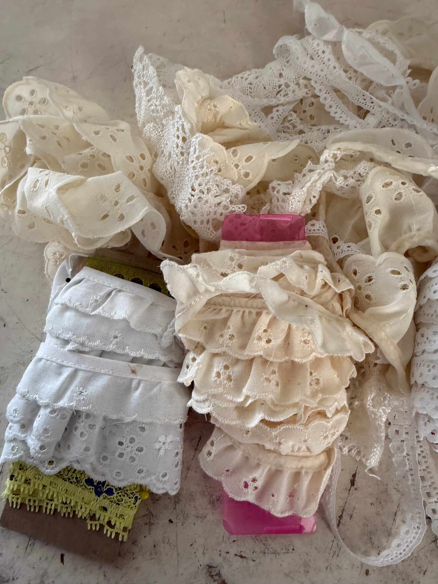 Lot of Vintage Eyelet Lace