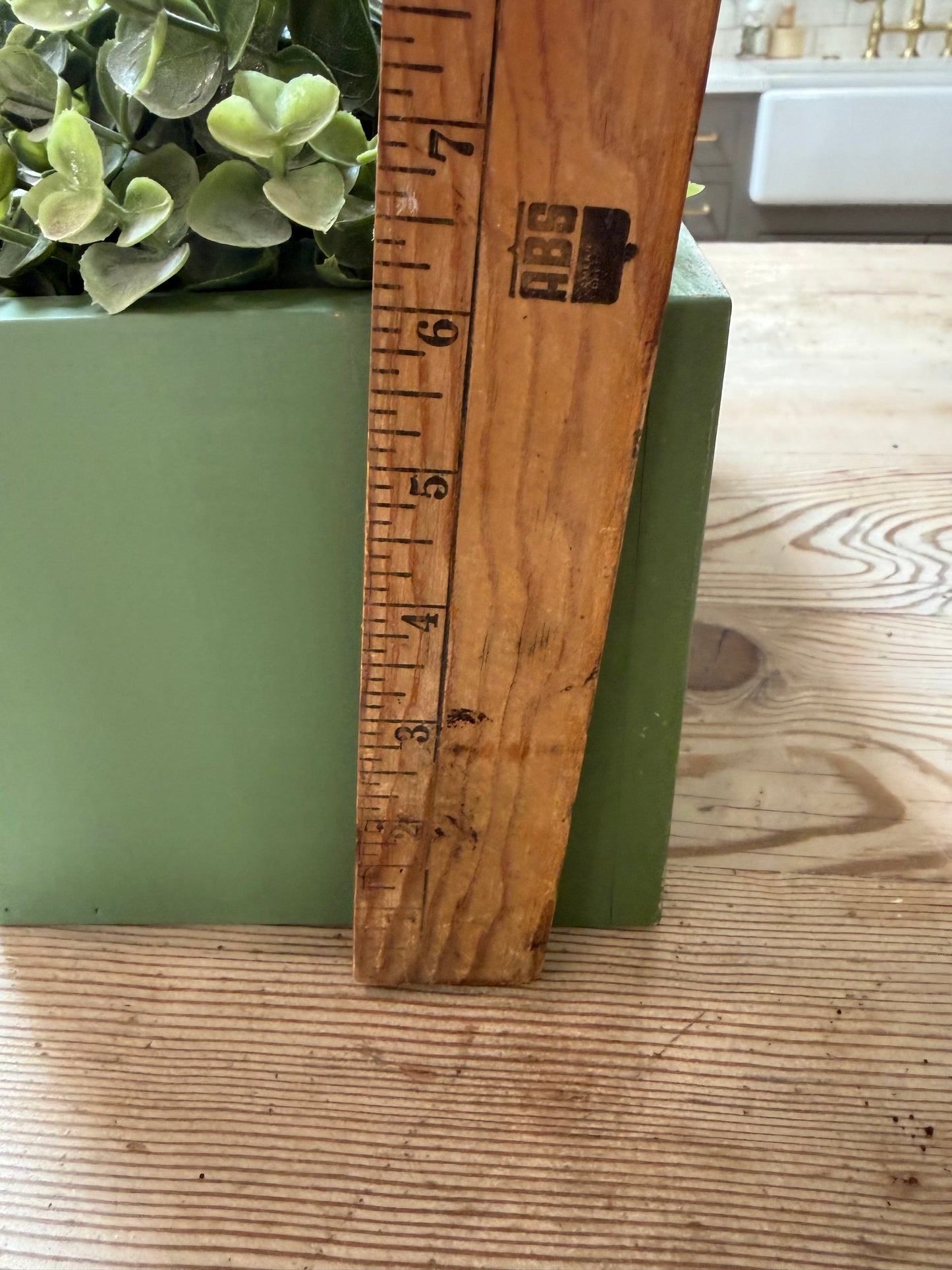 Floral Inlay Wood Box greenery not included