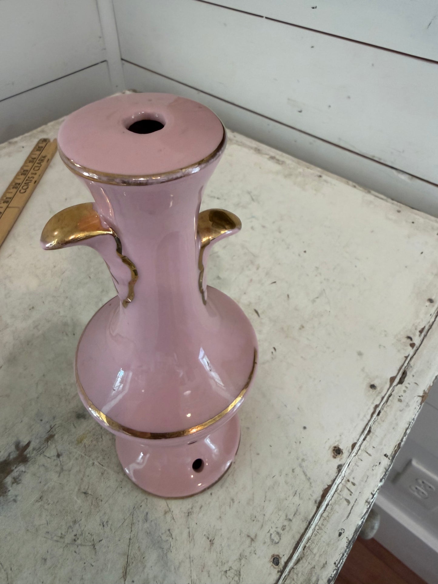 Victorian style lamp with lamp, parts removed