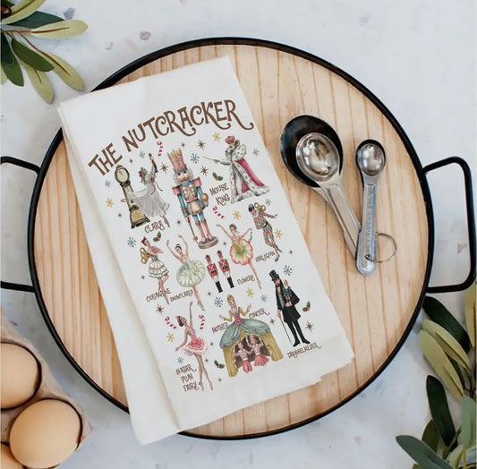 Christmas Nutcracker Ballet Tea Towel