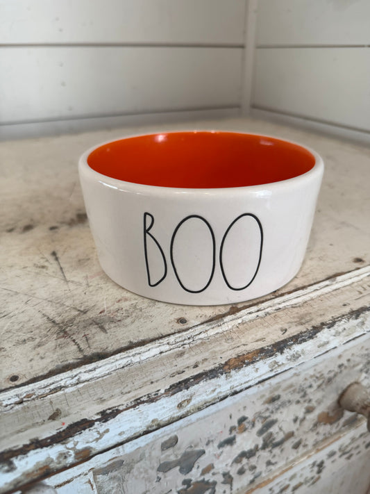 Rae Dunn "BOO" ceramic pet bowl