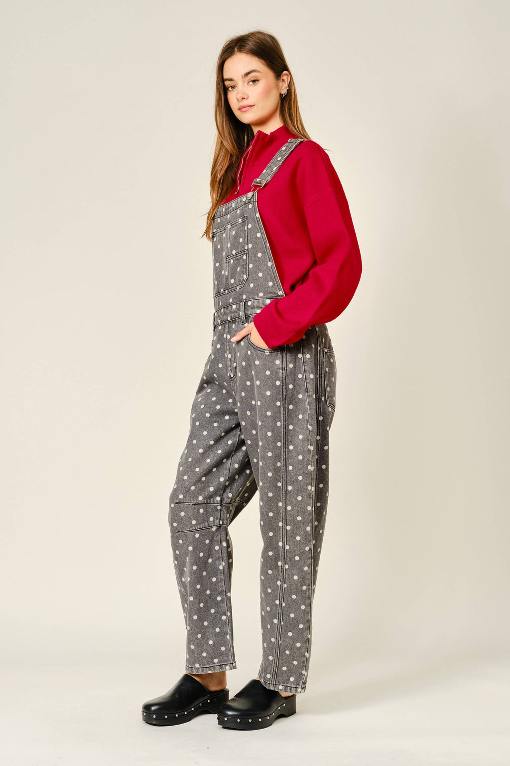 SLOUCHY RELAX FIT DENIM OVERALL