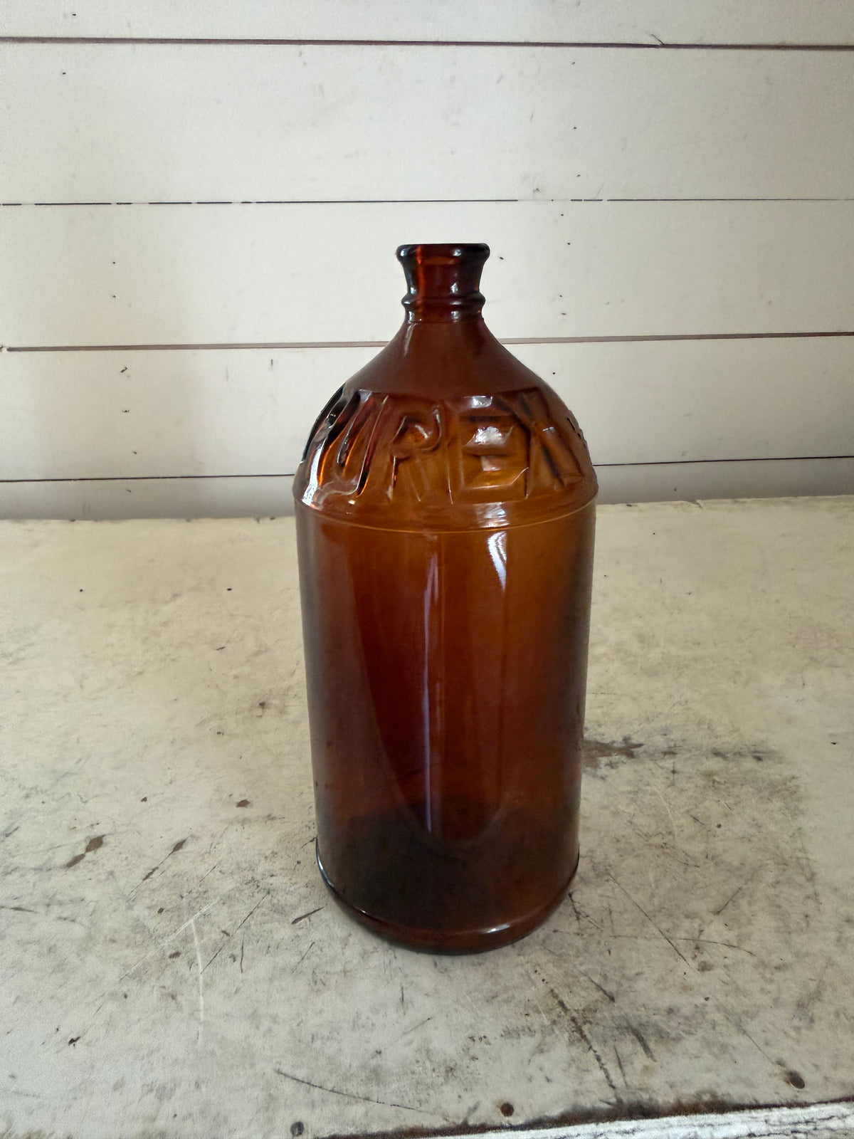 Antique Pyrex Amber Bleach bottle