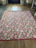 Hand quilted vintage rose full-size quilt