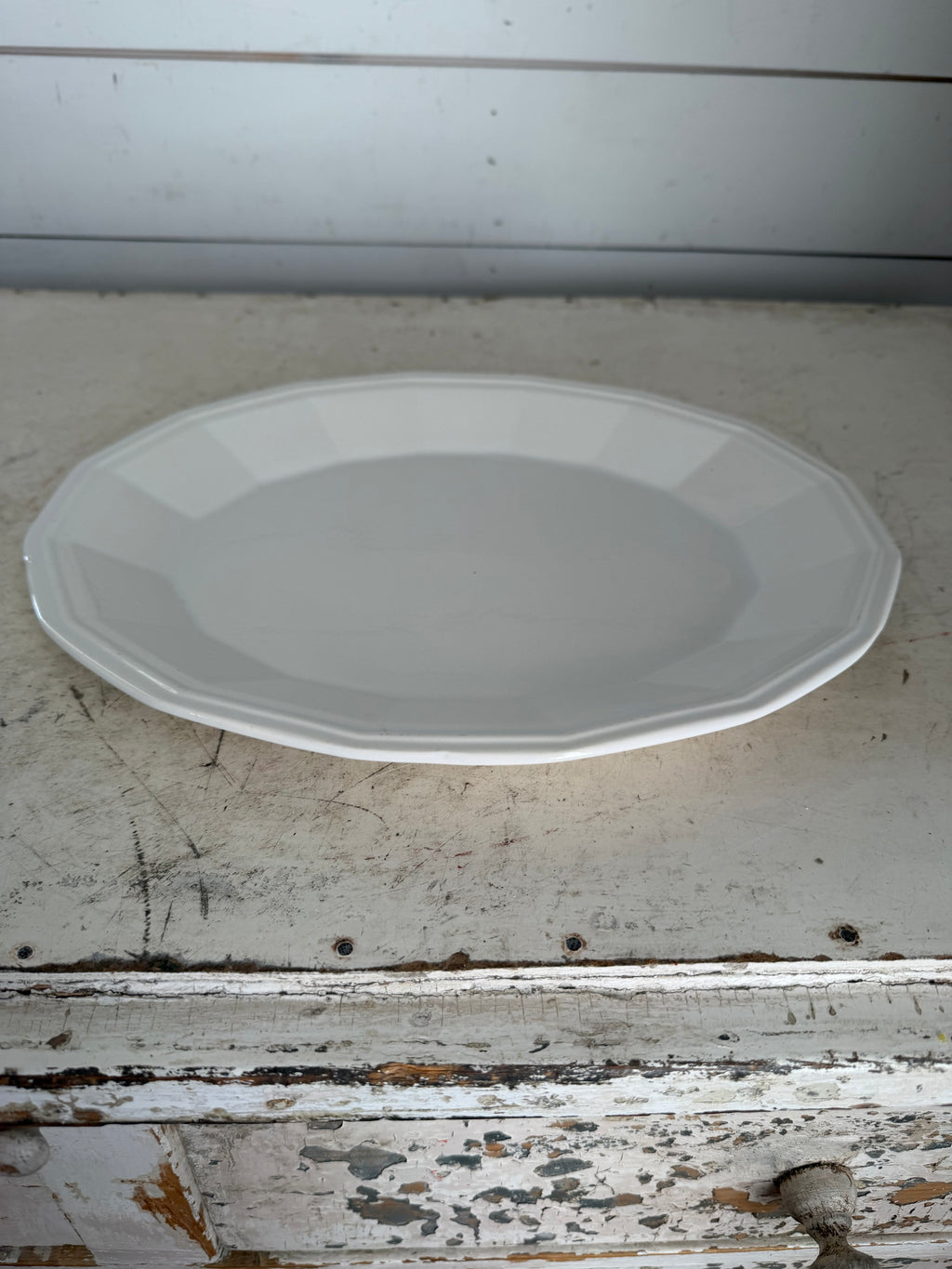White Scalloped Edge Platter