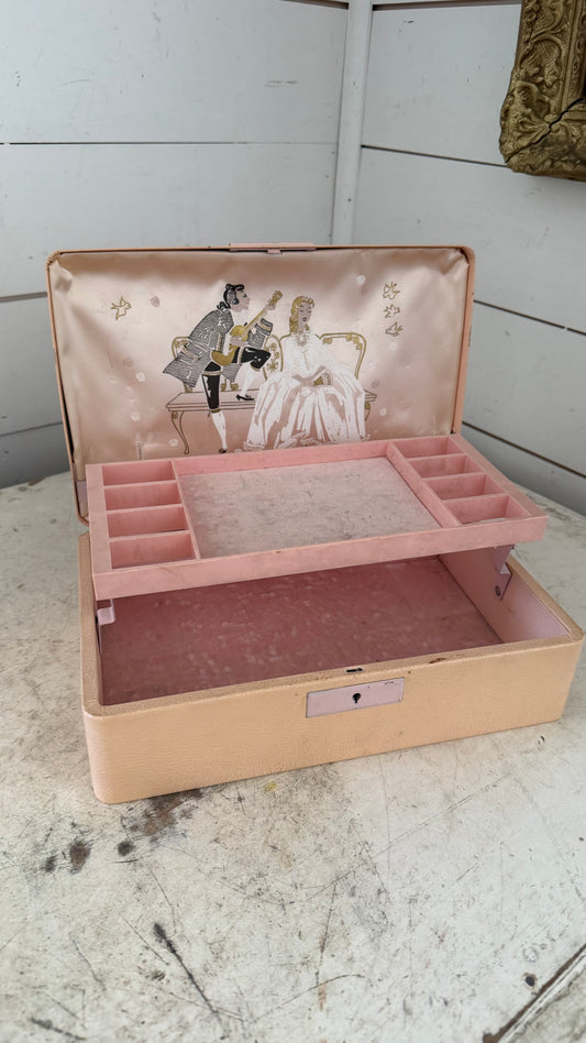 Vintage 50s Farrington Jewelry box texol woman's