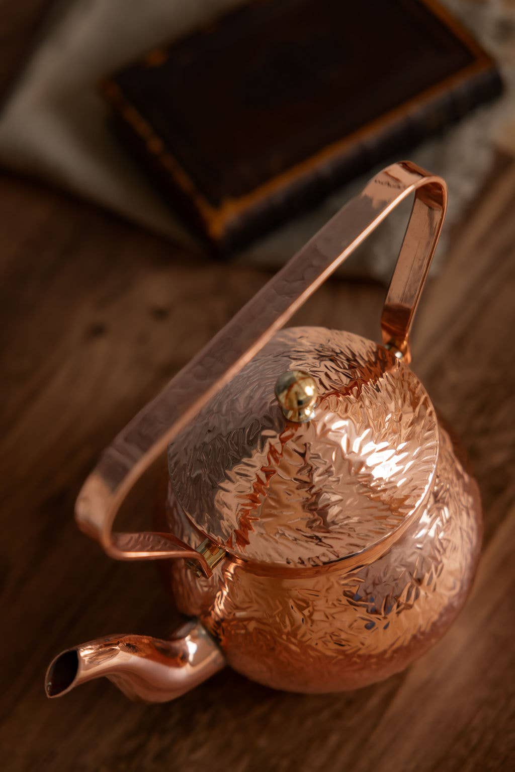 Coppermill Kitchen Vintage Inspired Hand Hammered Teapot - copper