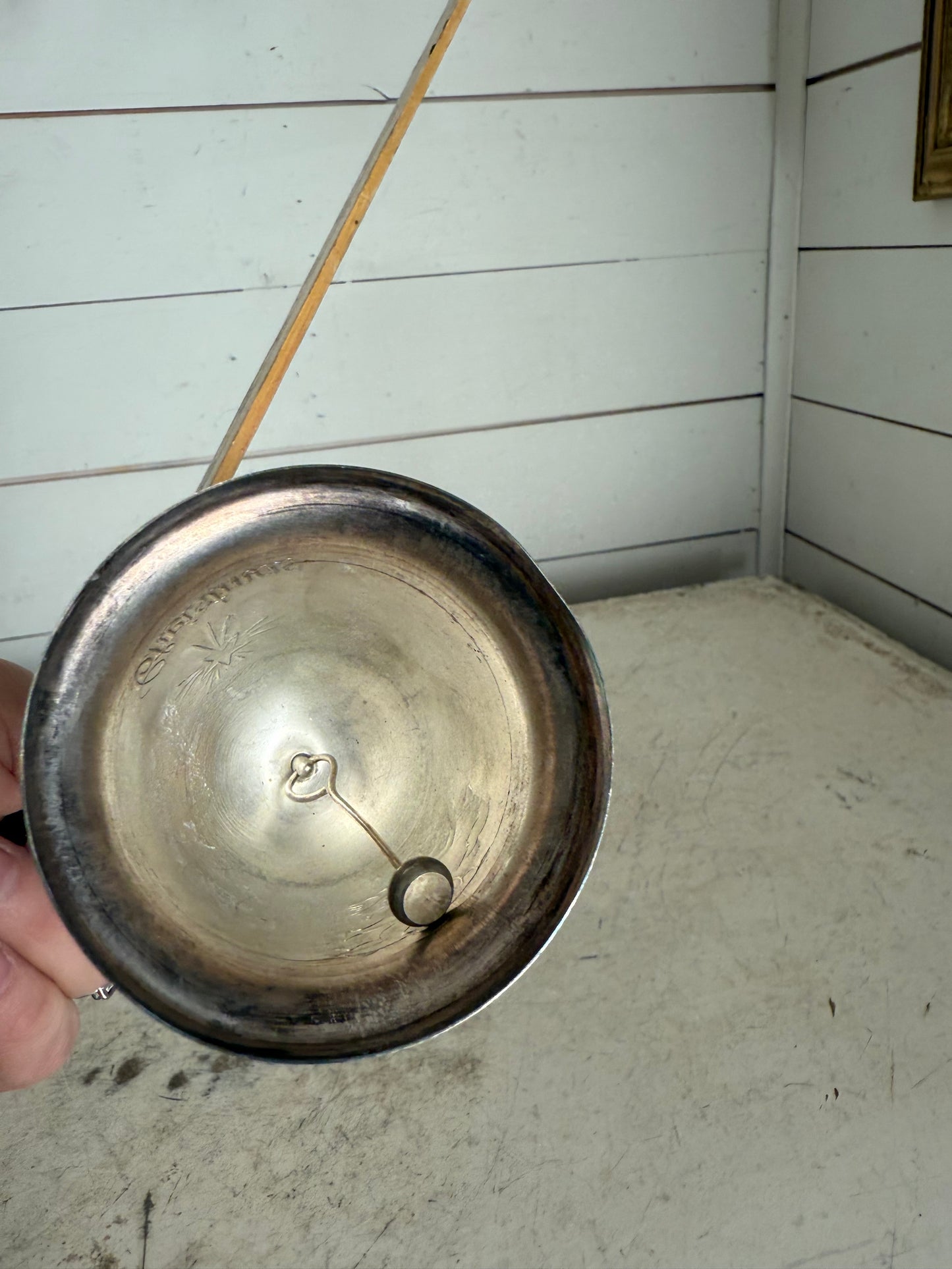 Tarnished Silver Vintage Christmas Bell