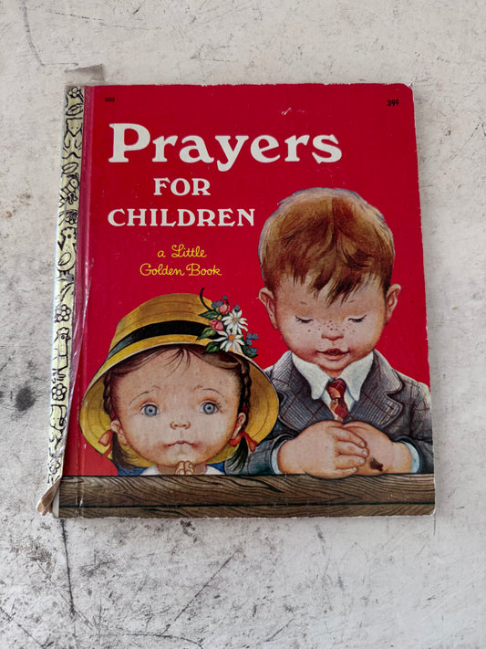 Little Golden Book - Prayers For Children has tape