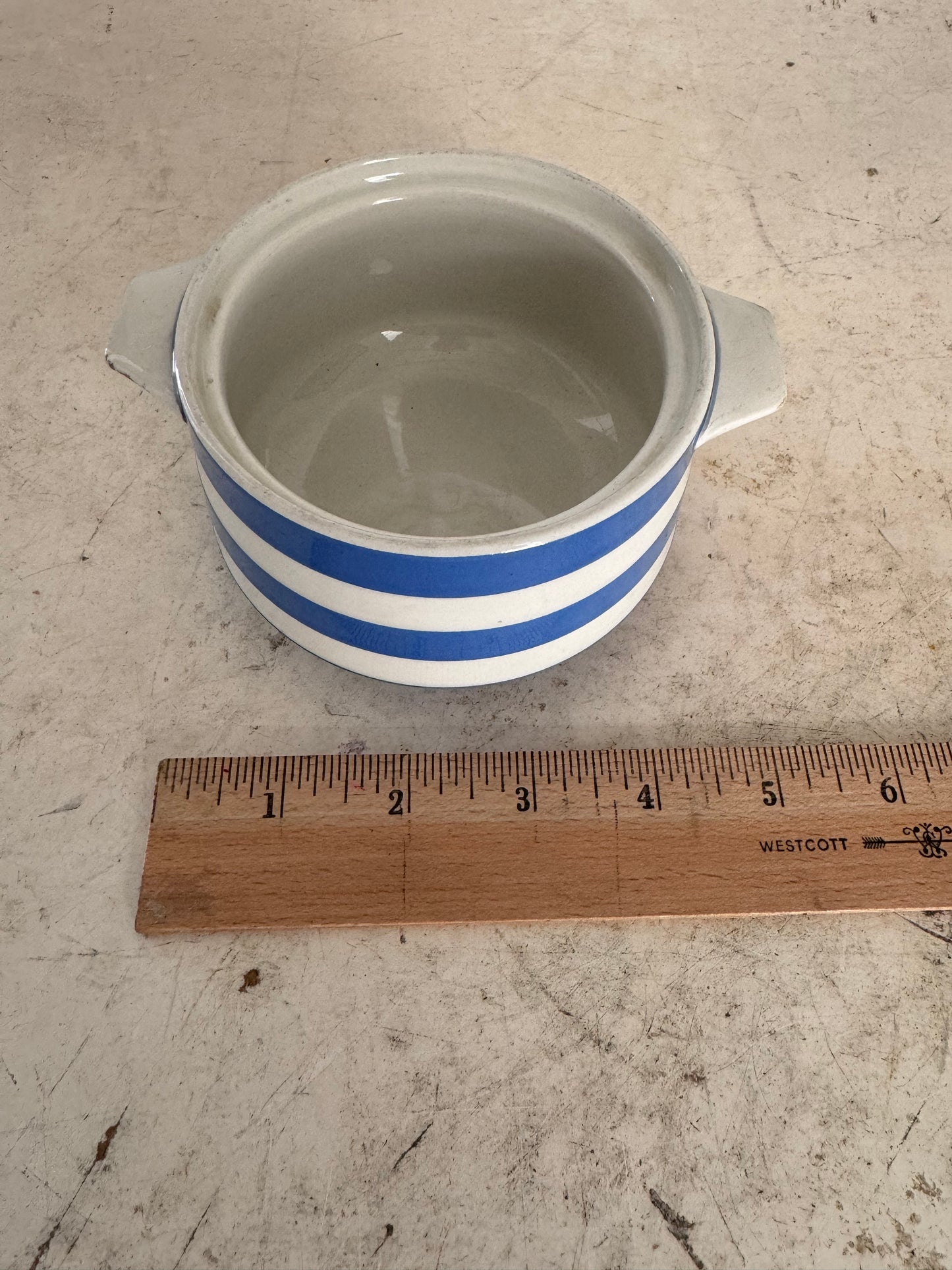 Blue Cornishware Sugar Dish - No Lid