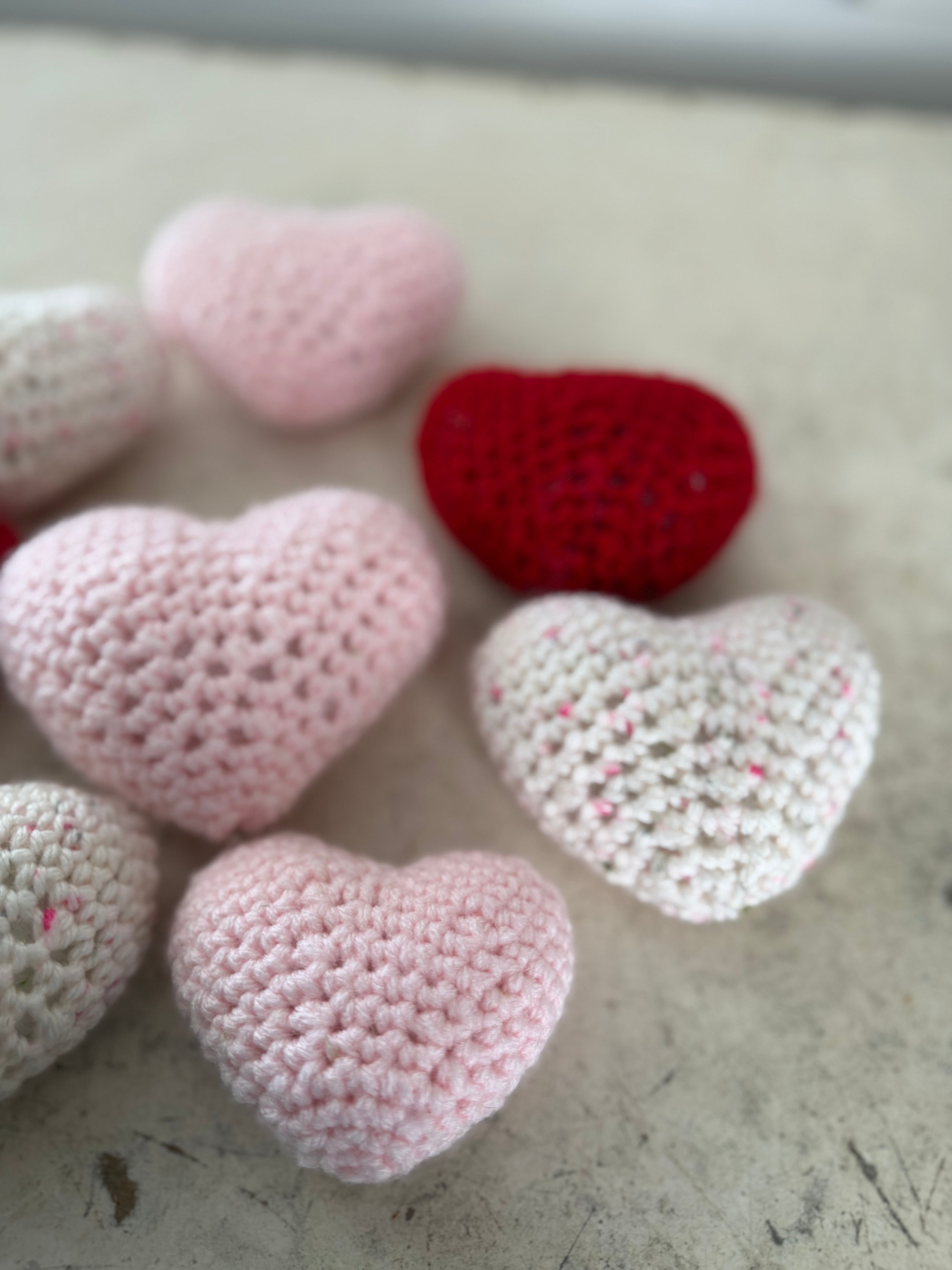 Handmade Crochet Heart sold individually
