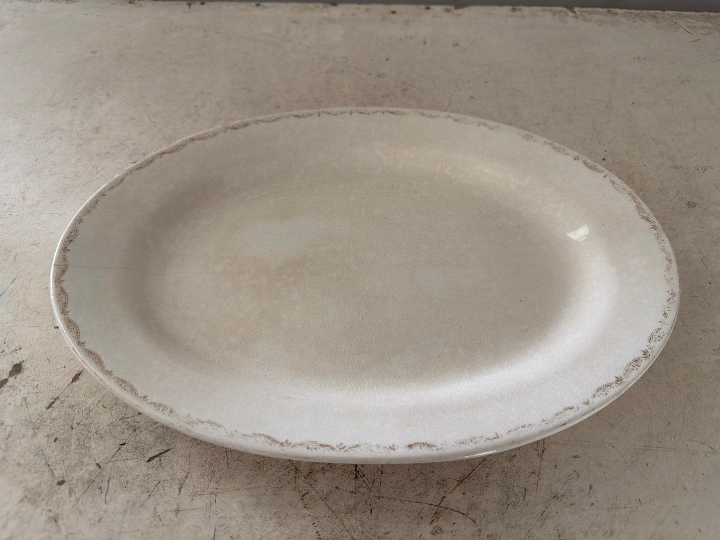 Knowles China Ironstone Platter as is see crack in glaze