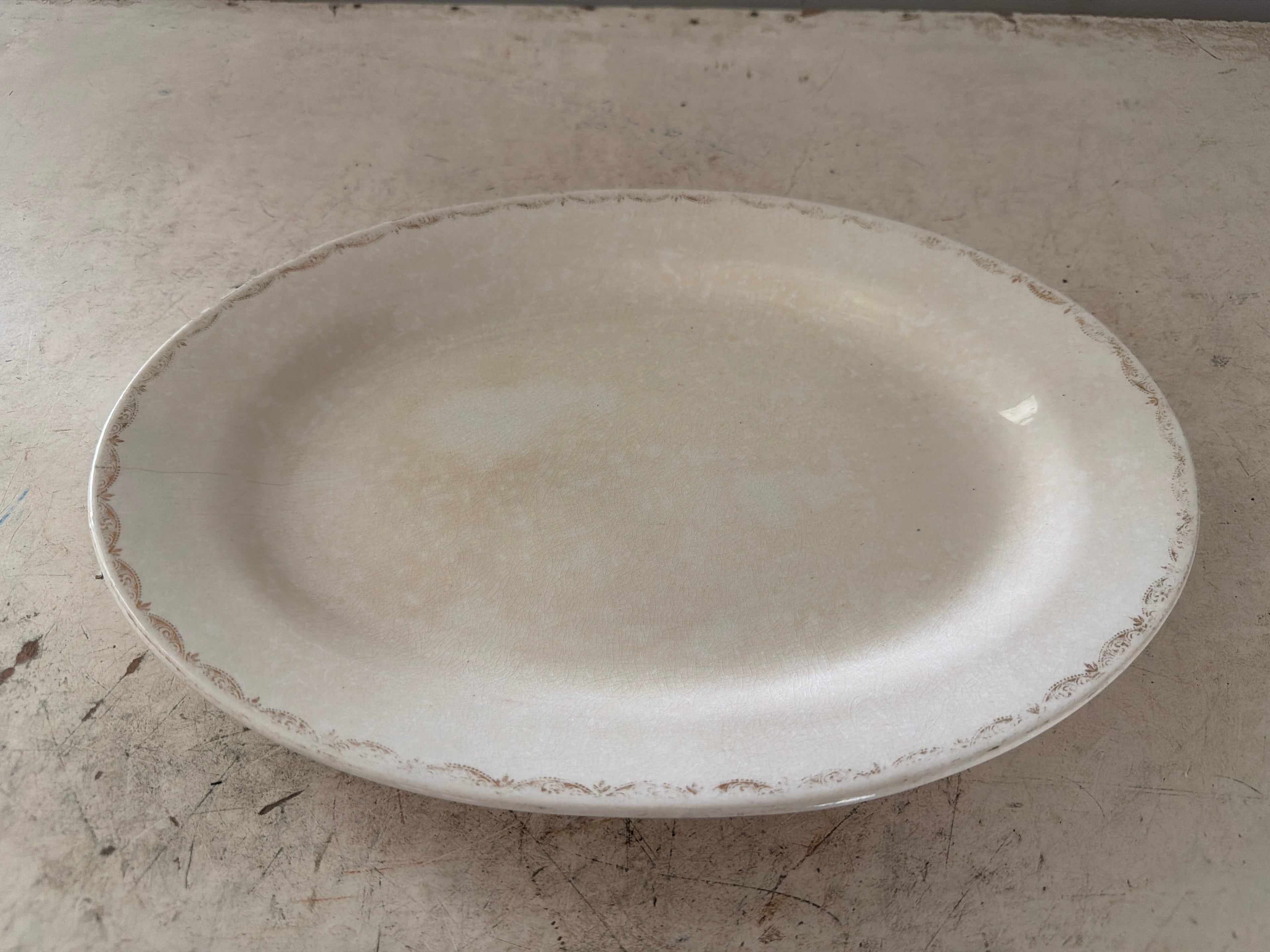 Knowles China Ironstone Platter as is see crack in glaze