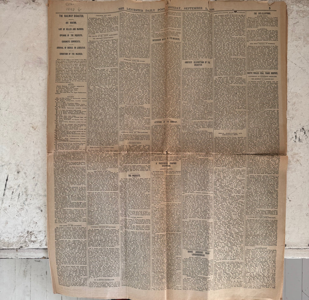 The Leicester Daily Post Sept. 5th, 1898