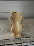 Vintage Double-handled Vase with Gold Trim