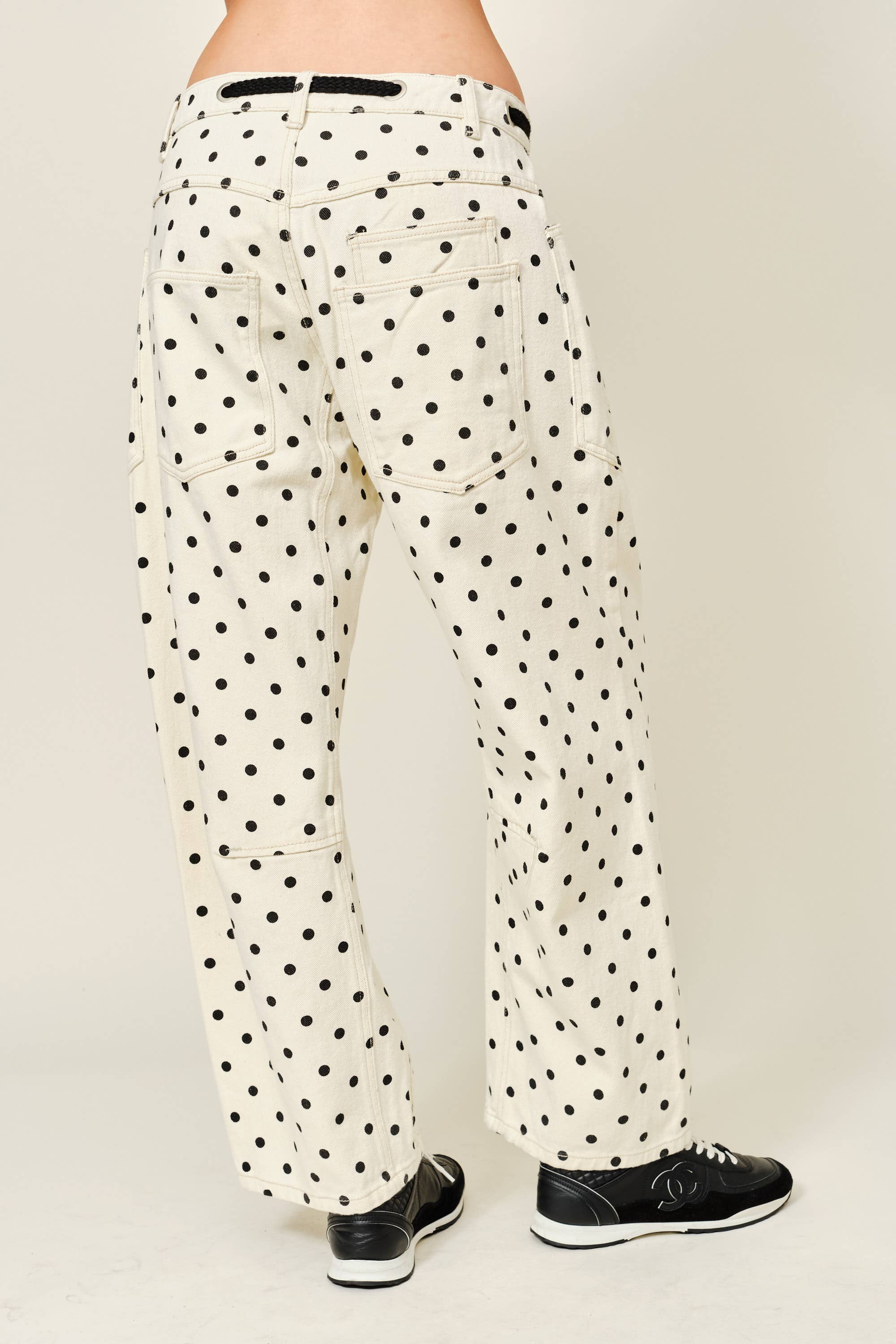 Polka Dot Barrel Jeans